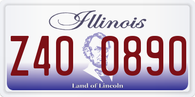 IL license plate Z400890