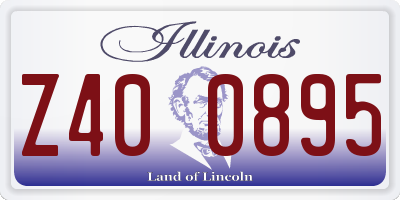 IL license plate Z400895