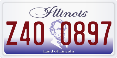 IL license plate Z400897