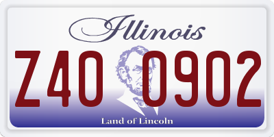 IL license plate Z400902