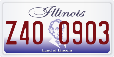 IL license plate Z400903