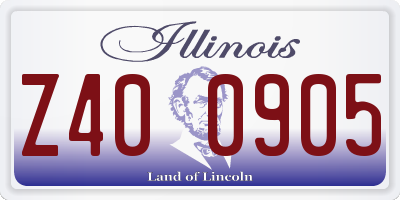 IL license plate Z400905