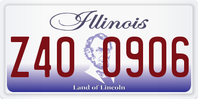 IL license plate Z400906