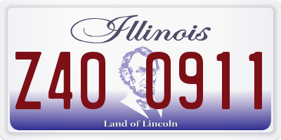 IL license plate Z400911