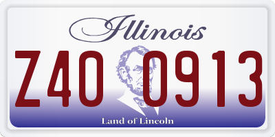 IL license plate Z400913