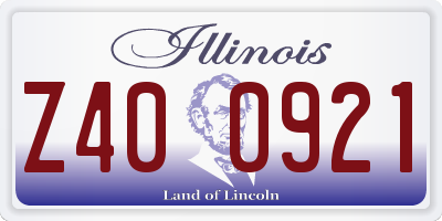 IL license plate Z400921