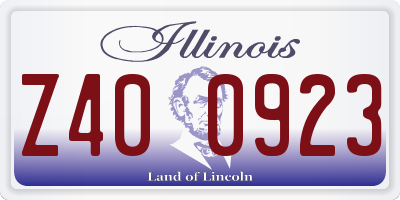 IL license plate Z400923