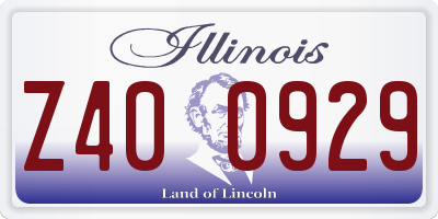 IL license plate Z400929