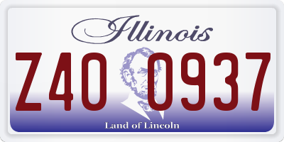 IL license plate Z400937