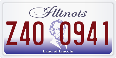 IL license plate Z400941