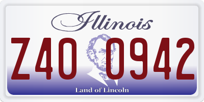 IL license plate Z400942