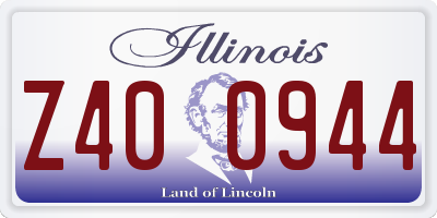 IL license plate Z400944