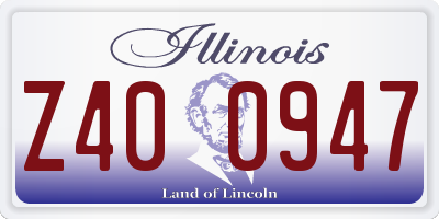 IL license plate Z400947