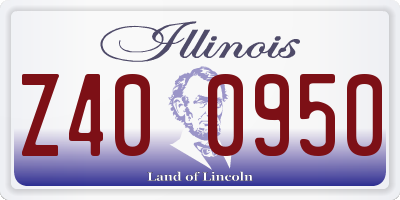 IL license plate Z400950
