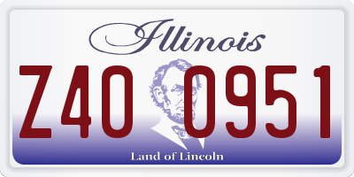 IL license plate Z400951