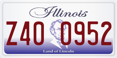IL license plate Z400952