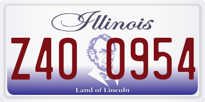 IL license plate Z400954