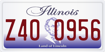 IL license plate Z400956