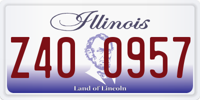 IL license plate Z400957