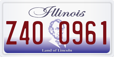 IL license plate Z400961