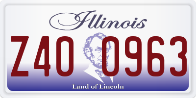 IL license plate Z400963