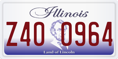IL license plate Z400964