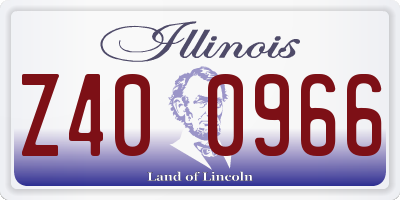 IL license plate Z400966