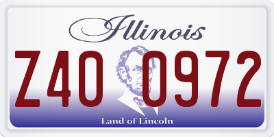 IL license plate Z400972