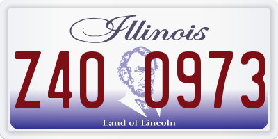 IL license plate Z400973