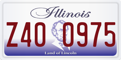 IL license plate Z400975
