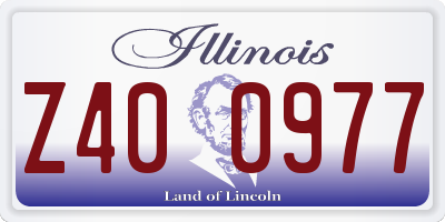 IL license plate Z400977