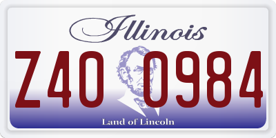 IL license plate Z400984