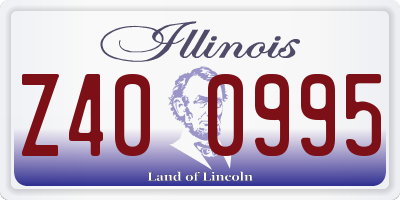 IL license plate Z400995