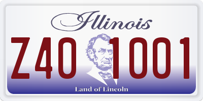 IL license plate Z401001