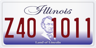 IL license plate Z401011