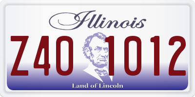 IL license plate Z401012