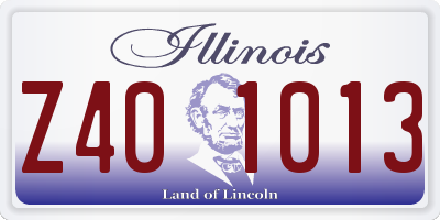 IL license plate Z401013