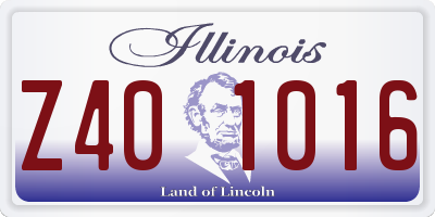 IL license plate Z401016