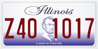 IL license plate Z401017