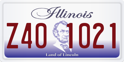 IL license plate Z401021