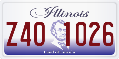 IL license plate Z401026