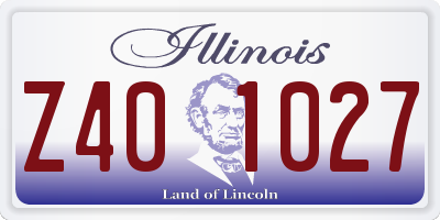 IL license plate Z401027