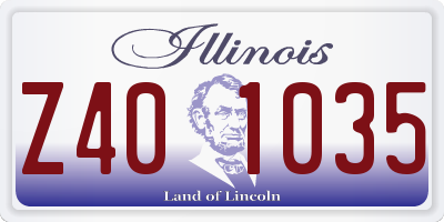IL license plate Z401035