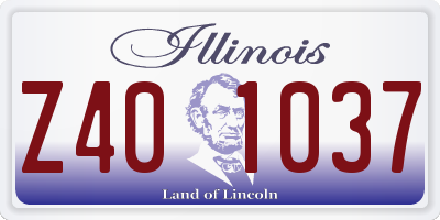 IL license plate Z401037