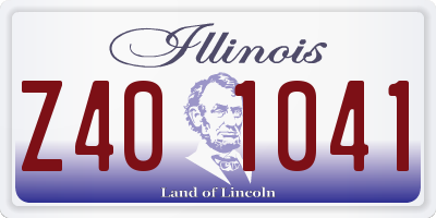 IL license plate Z401041