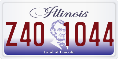 IL license plate Z401044