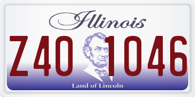 IL license plate Z401046