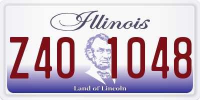 IL license plate Z401048