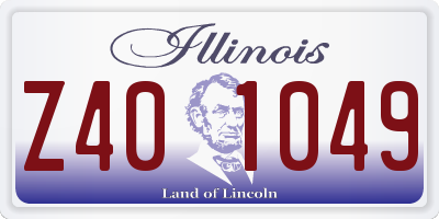 IL license plate Z401049
