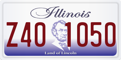 IL license plate Z401050